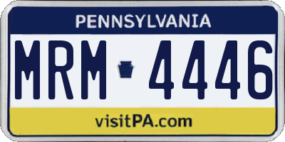 PA license plate MRM4446