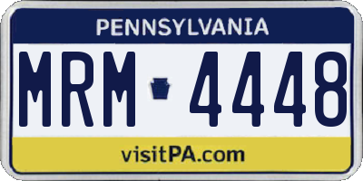 PA license plate MRM4448