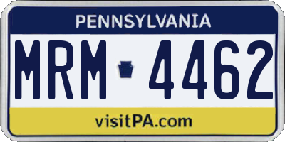 PA license plate MRM4462
