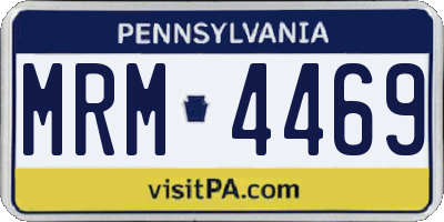 PA license plate MRM4469