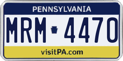 PA license plate MRM4470