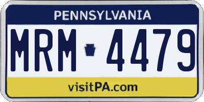PA license plate MRM4479