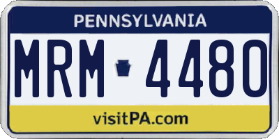 PA license plate MRM4480