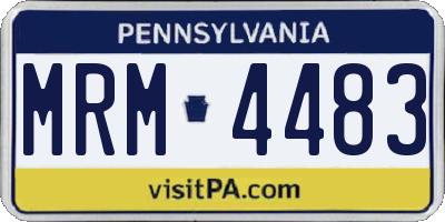 PA license plate MRM4483