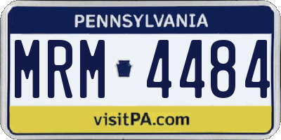 PA license plate MRM4484