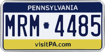 PA license plate MRM4485