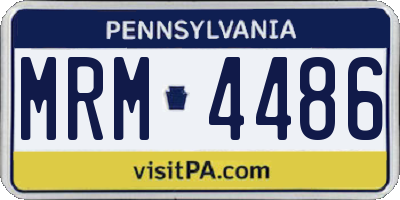 PA license plate MRM4486