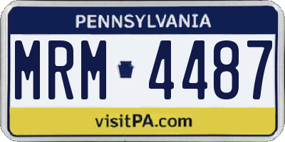 PA license plate MRM4487
