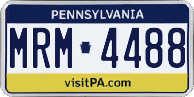 PA license plate MRM4488