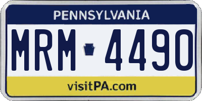 PA license plate MRM4490