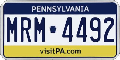 PA license plate MRM4492