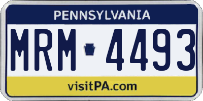 PA license plate MRM4493