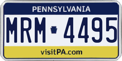 PA license plate MRM4495