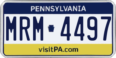 PA license plate MRM4497