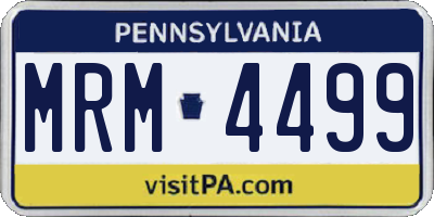 PA license plate MRM4499