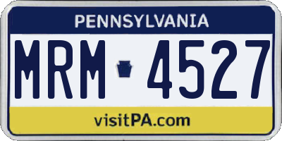 PA license plate MRM4527