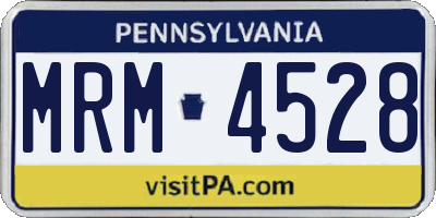 PA license plate MRM4528
