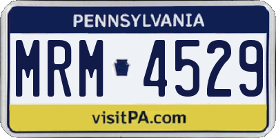 PA license plate MRM4529