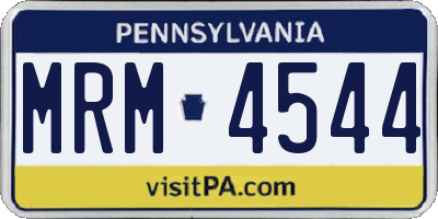 PA license plate MRM4544