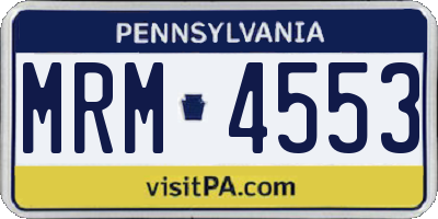 PA license plate MRM4553