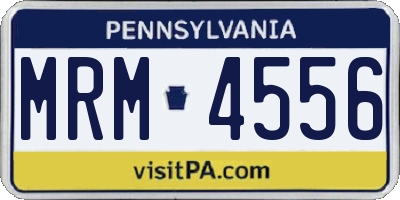 PA license plate MRM4556