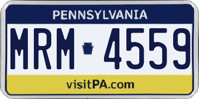 PA license plate MRM4559