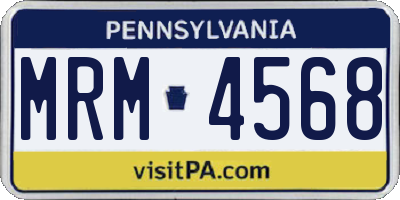 PA license plate MRM4568