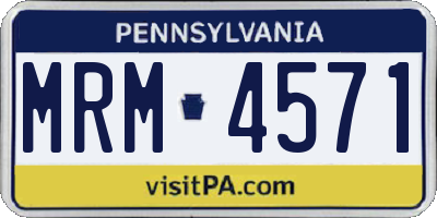 PA license plate MRM4571