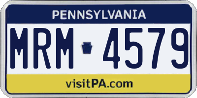 PA license plate MRM4579