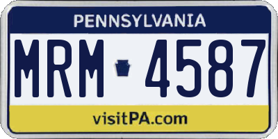 PA license plate MRM4587