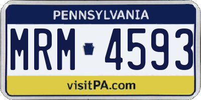 PA license plate MRM4593