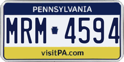 PA license plate MRM4594
