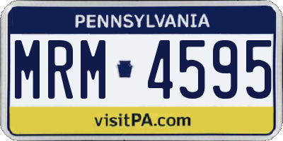 PA license plate MRM4595