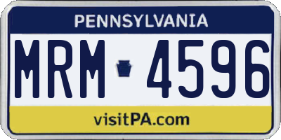 PA license plate MRM4596