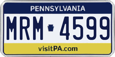 PA license plate MRM4599