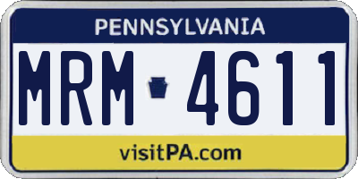 PA license plate MRM4611