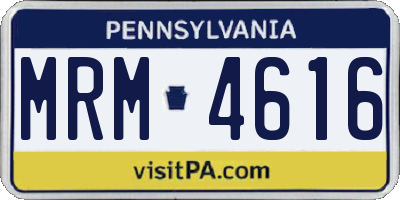 PA license plate MRM4616