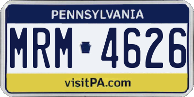 PA license plate MRM4626