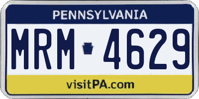 PA license plate MRM4629