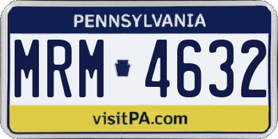 PA license plate MRM4632
