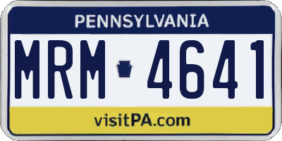 PA license plate MRM4641