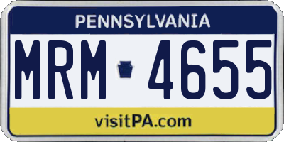 PA license plate MRM4655