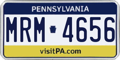 PA license plate MRM4656