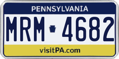 PA license plate MRM4682