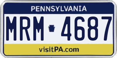 PA license plate MRM4687
