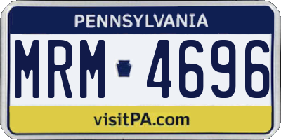 PA license plate MRM4696