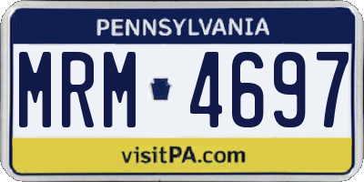 PA license plate MRM4697