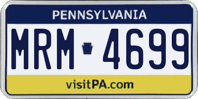 PA license plate MRM4699