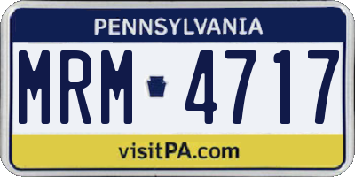 PA license plate MRM4717