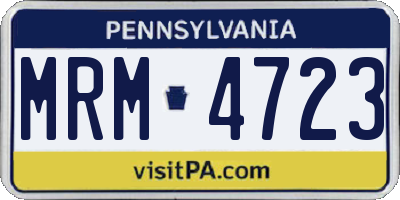 PA license plate MRM4723
